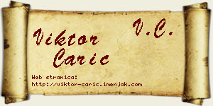 Viktor Carić vizit kartica